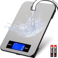 33lb kitchen scale: easy cleaning digital food scale for precise measurements, 1g/0.1oz accuracy - multi-purpose scale for perfect kitchen portioning logo