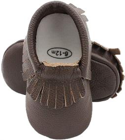 img 1 attached to 👞 Enhanced Traction Boys' Genuine Leather Moccasin Slippers - Non-Slip Shoes for Greater Safety