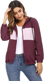 img 3 attached to 💦 Waterproof Lightweight Women's Windbreaker: Irevial Drawstring Coat, Jacket & Vest