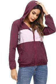 img 4 attached to 💦 Waterproof Lightweight Women's Windbreaker: Irevial Drawstring Coat, Jacket & Vest