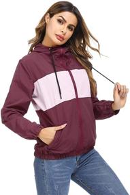 img 2 attached to 💦 Waterproof Lightweight Women's Windbreaker: Irevial Drawstring Coat, Jacket & Vest