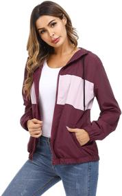 img 1 attached to 💦 Waterproof Lightweight Women's Windbreaker: Irevial Drawstring Coat, Jacket & Vest