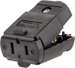 img 1 attached to 🔌 Leviton 102-EP 15 Amp Straight Blade Connector - Black, Residential Grade