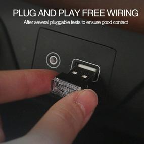 img 1 attached to 🚗 ICBEAMER Зеленый USB Мини Ночник светодиодный автомобильный интерьерный багажник Атмосфера окружающей обстановки