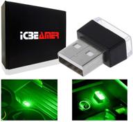 🚗 icbeamer зеленый usb мини ночник светодиодный автомобильный интерьерный багажник атмосфера окружающей обстановки логотип