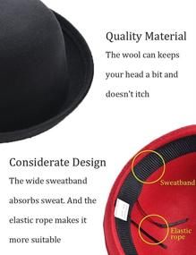 img 3 attached to 🎩 Lujuny Stylish Wool Bowler Hats for Boys - An Ideal Accessory for Hats & Caps