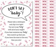 don’t say baby game: fun clothespin game for girls baby shower - includes 5x7 sign and 48 mini pink clothespins logo