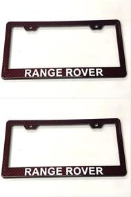 img 1 attached to Wowinn Carbon Fiber License Plate Tag Frame Cover Holder Racing Sport Rust-Free For Range Rover-Plastic (2X Red)