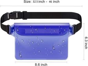 img 3 attached to 🏊 Waterproof Bag Set of 4 - Waist Bag with Touch Screen, Adjustable Belt for Swimming, Snorkeling, Boating, Kayaking, and More Activities