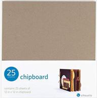 🎨 silhouette of america chipboard: 12x12 inch, 25/pack - high-quality silhouette chipboard for professional crafting logo