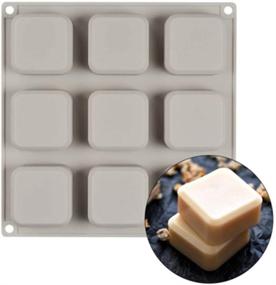 img 2 attached to 🧼 Echodo 9-Cavity Square Soap Mold - DIY Handmade Silicone Mold for Soap Making, Candle, Cake Baking, and Lotion Bar Molds