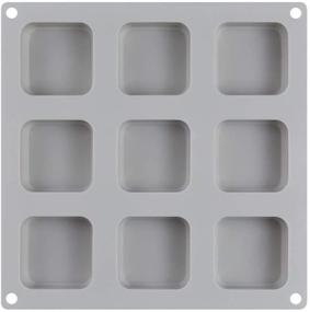 img 1 attached to 🧼 Echodo 9-Cavity Square Soap Mold - DIY Handmade Silicone Mold for Soap Making, Candle, Cake Baking, and Lotion Bar Molds