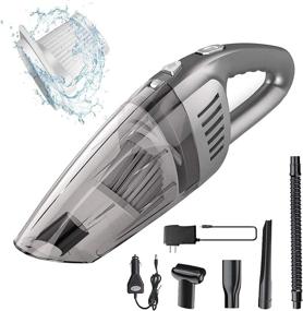 img 4 attached to 🧹 KOVEBBLE Portable Cordless Car Handheld Vacuum Cleaner: Strong Suction, High Power 120W, Wet & Dry Use - Perfect for Vehicle, House, Office Cleaning