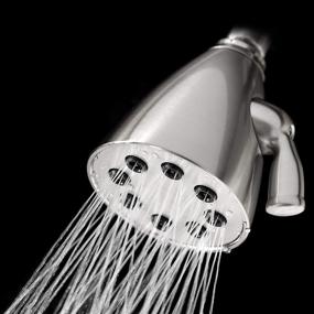 img 2 attached to 🚿 Pacific Bay JetStream Brass Shower Head with 8 Jets in Brushed Satin Nickel