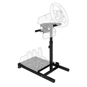 img 4 attached to 🎮 Foldable Height Adjustable Gaming Wheel Stand for Logitech G923 G920 G29 Thrustmaster T248 T300 Ferrari T150 TMX Xbox PS4 PS5 PC - Racing Steering Wheel Pedal Shifter Stand
