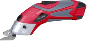 img 4 attached to 🔴 Great Working Tools Cordless Scissors - Electric Power with 2 Fabric Blades for Sewing & Crafting, 3.6v Li-Ion Battery - Red