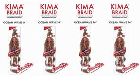 img 1 attached to 🌊 Kima Braid Ocean Wave 14" Crochet Braids - 4 Pack Deal - KOW14 (1B-OffBlack)