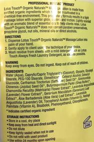 img 2 attached to 🌿 Certified Organic Massage Lotion by Lotus Touch - Infused with Flax Seed, Jojoba, Olive Oil & Shea Butter - Silky Smooth Skin Nourishment - High Glide & Low Friction Formula - 1 Gallon