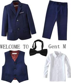 img 3 attached to Suits & Sport Coats Tuxedo Pieces Blazer Pants Boys' Clothing