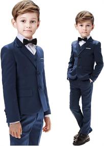 img 2 attached to Suits & Sport Coats Tuxedo Pieces Blazer Pants Boys' Clothing