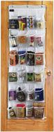 regal bazaar over-the-door white pantry organizer and kitchen storage unit | 24 crystal-clear vinyl pockets, 3 metal hooks логотип