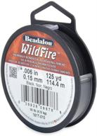 нить beadalon wildfire черная, 125 ярдов - толщина 0,006 дюйма логотип