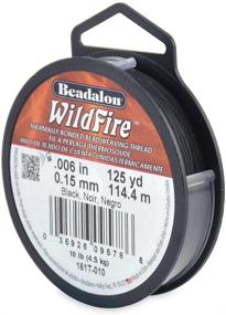img 1 attached to Нить Beadalon Wildfire черная, 125 ярдов - толщина 0,006 дюйма