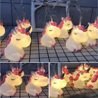 🦄 magical unicorn led string lights - ideal for kids' room decor, holiday lights & party ambiance logo