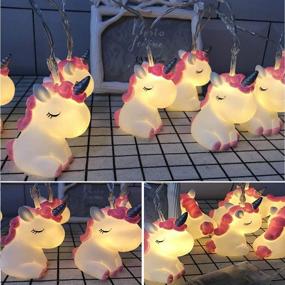 img 2 attached to 🦄 Magical Unicorn LED String Lights - Ideal for Kids' Room Decor, Holiday Lights & Party Ambiance