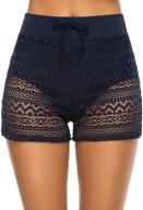 🩳 tournesol women's high waisted swim shorts: stylish lace swimsuit bottoms for boardshort lovers logo