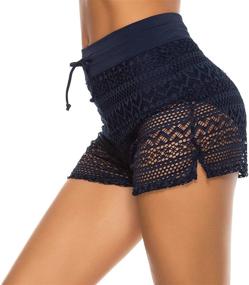 img 3 attached to 🩳 Tournesol Women's High Waisted Swim Shorts: Stylish Lace Swimsuit Bottoms for Boardshort Lovers