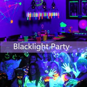 img 1 attached to Sunmerit UV Black Light LED Strip, 16.4FT 300 LEDs, Birthday Halloween Fluorescent Stage, Ultraviolet Fixtures Rope Lighting Decoration Glow in Dark Party, Non-Waterproof 12V