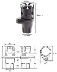 img 1 attached to Расширитель подстаканника для автомобиля: телескопическая полка для хранения воды и контейнеров для напитков в автомобилях.