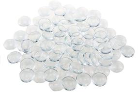img 4 attached to 💎 DLOnline 100 Pieces 30mm Transparent Glass Cabochons: Perfect for Crafting Unique Jewelry Pieces with Clear Glass Dome Cabochons