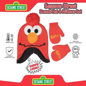 img 1 attached to 🧤 Sesame Street Winter Toddler Mittens Boys' Accessories for Chilly Weather