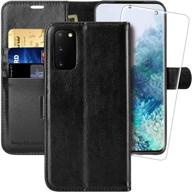 📱 monasay galaxy s20 fe 5g wallet case: flip folio leather cover with credit card holder and glass screen protector logo