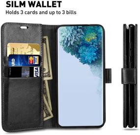 img 2 attached to 📱 Monasay Galaxy S20 FE 5G Wallet Case: Flip Folio Leather Cover with Credit Card Holder and Glass Screen Protector