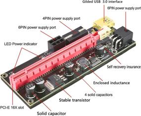 img 1 attached to Dual 6Pin Graphics Extension Ethereum Cable 6Pcs