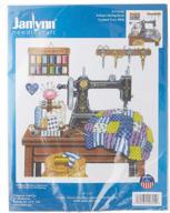 🧵 janlynn antique sewing room cross stitch kit - 14 count, 12x12 inch logo