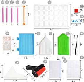 img 3 attached to 💎 Complete Diamond Painting Kit with 82Pcs Tools, Storage Box, and Roller - Outuxed