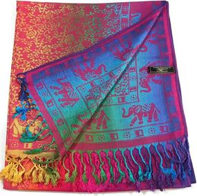 img 4 attached to CJ Apparel Elephant Pashmina Seconds Women's Accessories in Scarves & Wraps