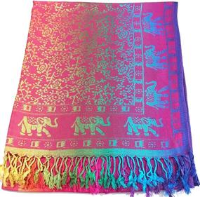 img 3 attached to CJ Apparel Elephant Pashmina Seconds Women's Accessories in Scarves & Wraps