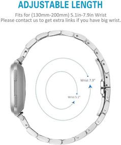 img 1 attached to Улучшите свой опыт использования Versa с совместимыми металлическими браслетами от SHANGPULE: Versa/Versa 2/Versa Lite