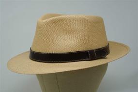 img 3 attached to 👒 Savanna Teardrop: Hand Woven Panama Hat with Leather Belt Trim - A Genuine Style Statement