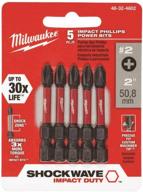 enhance your tool collection with 🔧 the milwaukee 48-32-4602 phillips power bits 5 pack logo