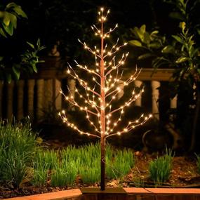 img 4 attached to 🌲 3ft 219L Warm White Artificial Tree Decoration - Leruckdite Brown LED Tree Light for Bedroom, Indoor/Outdoor, Home Festival, Party, Wedding, Christmas