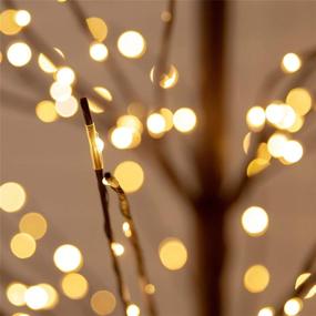 img 2 attached to 🌲 3ft 219L Warm White Artificial Tree Decoration - Leruckdite Brown LED Tree Light for Bedroom, Indoor/Outdoor, Home Festival, Party, Wedding, Christmas