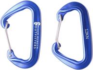 🔒 premium 12 kn wiregate aluminum carabiners (2 pack) – durable, snag-free & lightweight carabiners логотип