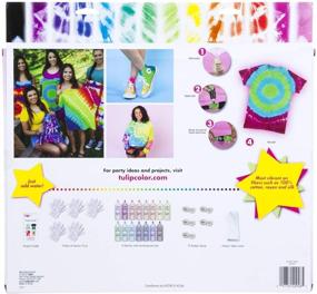 img 3 attached to 🌈 Vibrant Rainbow Party Kit: Tulip One-Step Tie-Dye Kit - 15 Color Selection