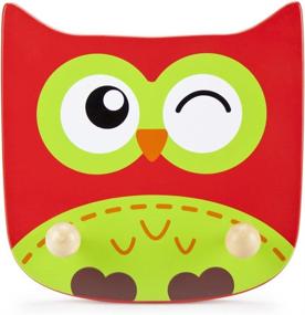 img 4 attached to 🦉 Natural Wood Owl Kids Clothing Rack – Wall Mount Plaque for Children's Clothes & Coat Hanger, Zoo Animal Baby Room & Nursery Decor by Imagination Generation